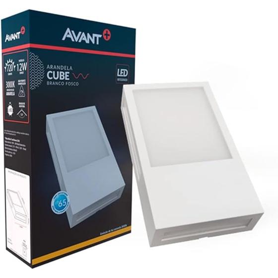 Imagem de arandela led cube 12w 3000k avant