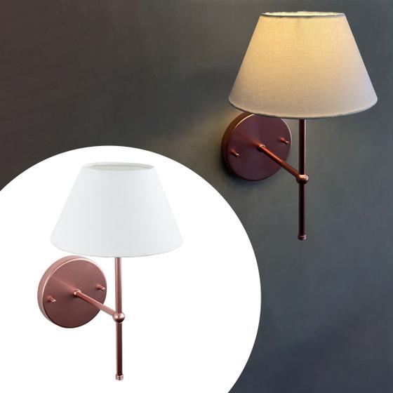 Imagem de Arandela luminária de Parede Clássico Com Cúpula Cone Ref 16 Para Quarto, Cama e Cabeceira, Corredor, Sala ou Escritorio