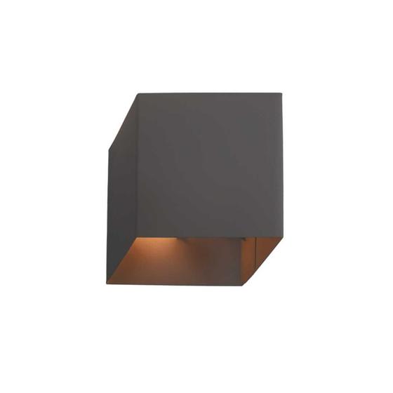 Arandela Luminaria De Parede Cubo 3d Aco Chumbo Blumenau Blumenau