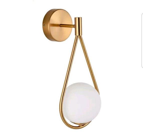 Imagem de Arandela Luminária De Parede Gota Dourado Ono Spotline