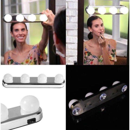 Arandela Luz De Espelho Camarim Led 4 Lampadas Maquiagem pilha é boa?