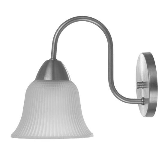 Imagem de Arandela Sino Para 1 Lampada Base Alumínio Soquete E27 Luminária Branco Preto Escovado