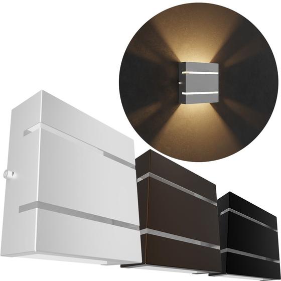Arandela Slim Externa 2 Frisos 2 Focos Alumínio Parede Muro MF103 Menor preço em Arandela Slim Externa 2 Frisos 2 Focos Alumínio Parede Muro MF103