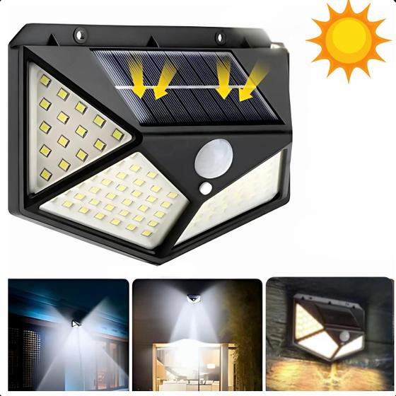 Imagem de Arandela Solar 100 Leds Com Design Premium E Potência Original