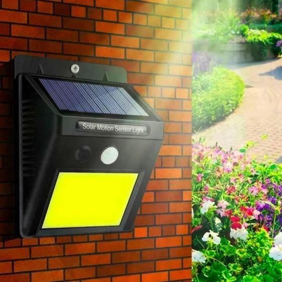 Imagem de Arandela Solar Luminária 48 Leds Com Sensor De Presença