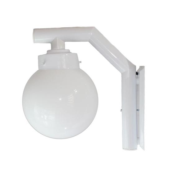 Arandela Solarium 210 Globo de Vidro Leitoso Branca Ideal Iluminação