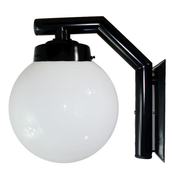 Arandela Solarium 215 Externa/Interna com Globo de Vidro Leitoso 15x30