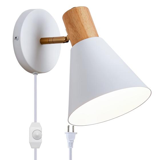 Imagem de Arandelas de Parede Dimmable ClanKin - Estilo Madeira Branca