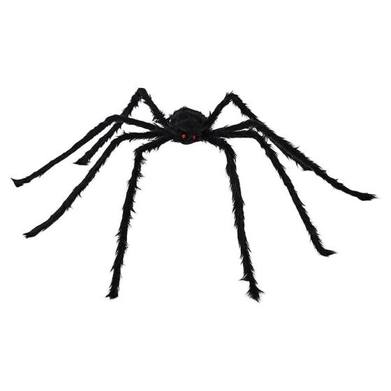 Imagem de Aranha Decorativa Halloween Articulada Peluda 111Cm Preta