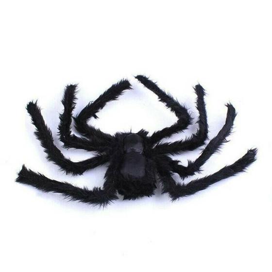 Imagem de Aranha Gigante Peluda para Decoração de Halloween - 150cm - Wokex