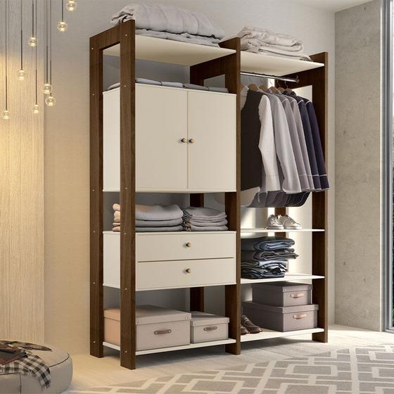 Imagem de Arara Closet Toronto Luxo para Quarto  Malbec/off White - Luapa