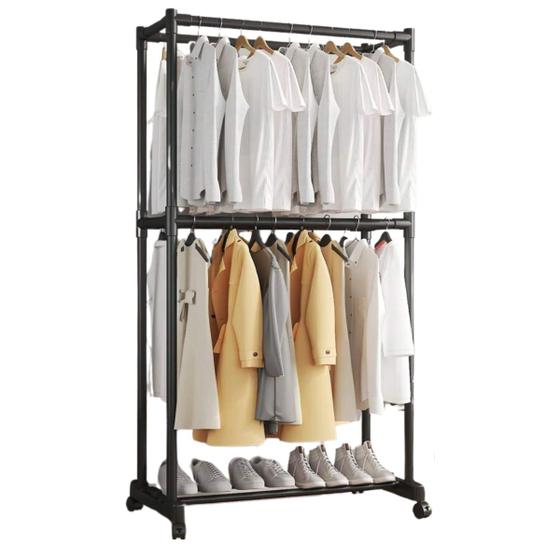 Imagem de Arara de Multiuso Roupas Cabideiro de Chão Closet Com Rodas