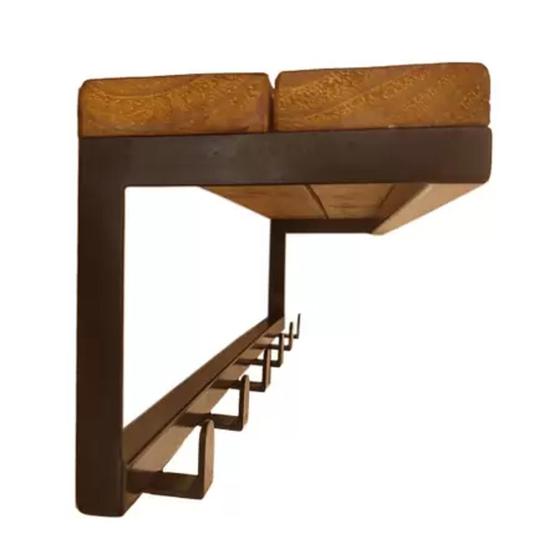 Arara de Parede com Prateleira - Metall Designer Menor preço em Arara de Parede com Prateleira - Metall Designer