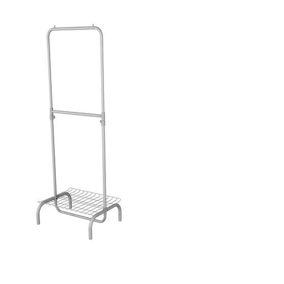 Imagem de Arara de Roupas Desfile c/ 2 Cabideiros e Sapateira 0,60cm - Branco