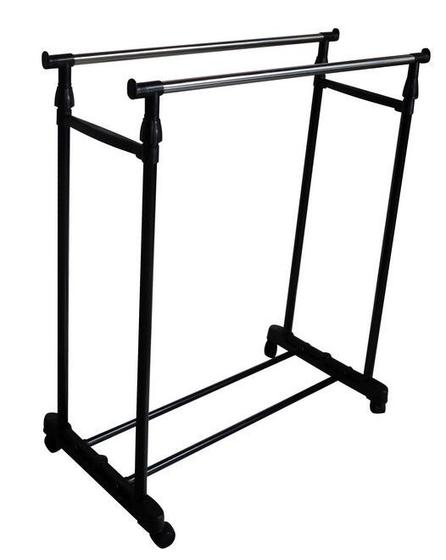 Arara Dupla de Roupa em Aco Inox Menor preço em Arara Dupla de Roupa em Aco Inox