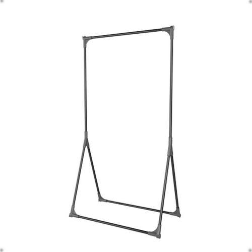 Imagem de Arara Triangular Cabideiro De Roupas 1,33m Otimizee Preta