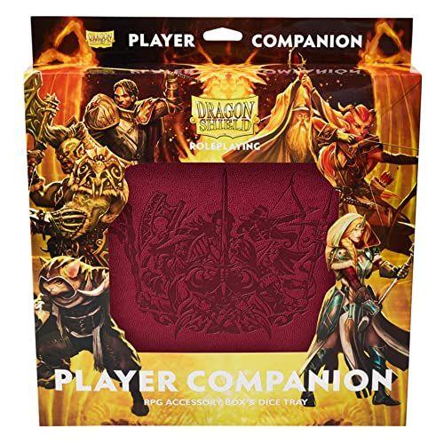 Imagem de Arcane Tinmen Dragon Shield RPG  Player Companion: Blood Red - Durável e Resistente  Dice Tray & Player Storage Box  Tabletop RPG TTRPG  Dungeons and Dragons DND D&D (AT-50014)