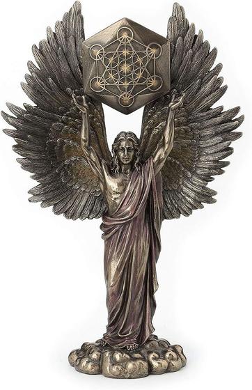 Imagem de Arcanjo Metatron 34cm com cubo geométrico