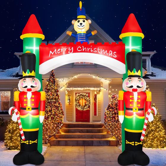 Imagem de Arco Inflável de Natal BrdJade Quebra-Nozes 3m com LEDs