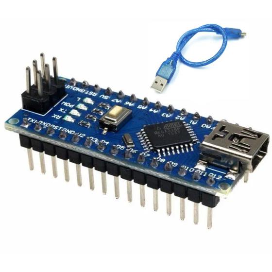 Imagem de Arduino Nano Atmega328 Ch340 Soldado + Cabo USB