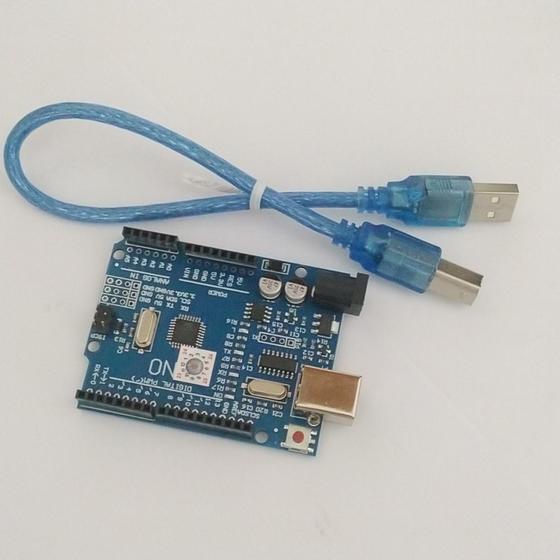 Imagem de Arduino Uno Compativel C/ Cabo Usb 30cm Novo Testado C/ Nota