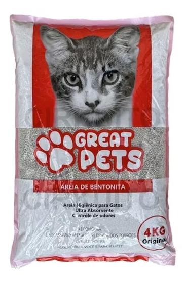 Imagem de Areia Bentonita Premium Sem cheiro 4kg - Great Pets