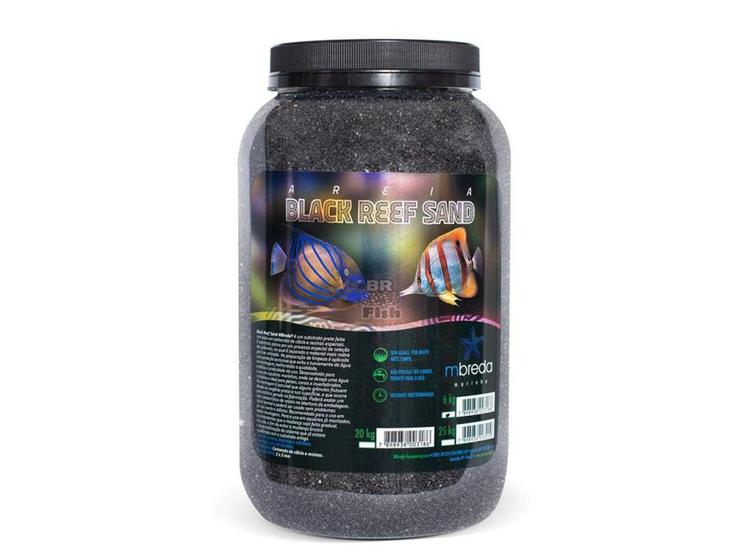 Imagem de Areia Black Reef Sand Mbreda P/ Aquários Marinhos Pote 6 Kg