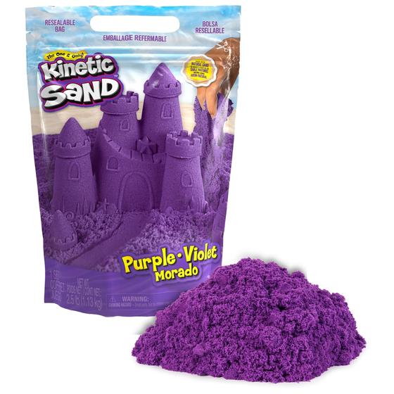 Imagem de Areia Cinética Roxa 1,1kg - Play Sand para Crianças a partir de 3 Anos (com Bolsa)