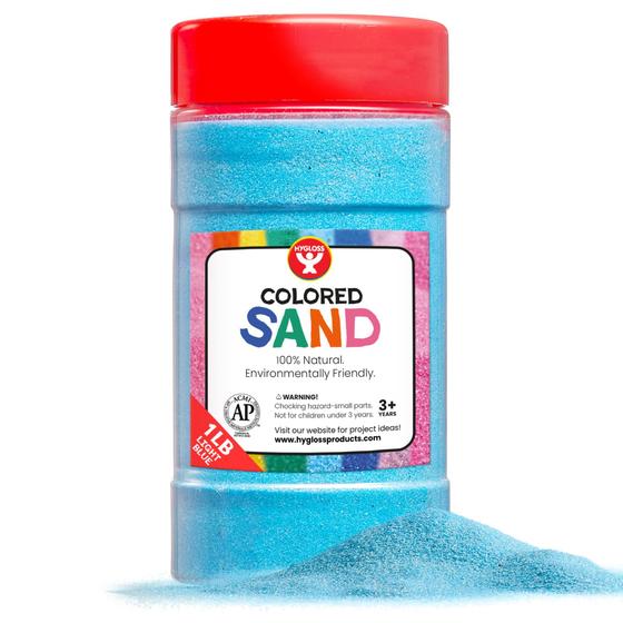 Imagem de Areia Colorida Hygloss Play Sand - Balde de 454g (Azul Claro)