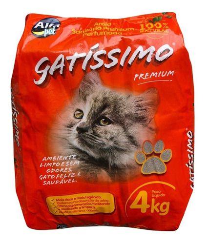 Imagem de Areia Gato Gatissimo Perfumada Premium Pacote 4 Kg