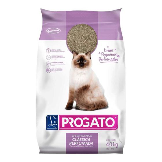 Areia Gato Granulado Progato Perfumada Grãos Pequenos 4kg Menor preço em Areia Gato Granulado Progato Perfumada Grãos Pequenos 4kg