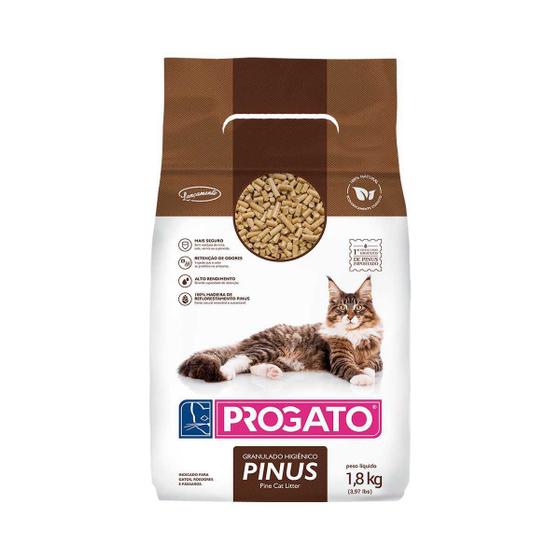 Areia Gato Granulado Sanitario Madeira Progato Pinus 1,8kg Menor preço em Areia Gato Granulado Sanitario Madeira Progato Pinus 1,8kg