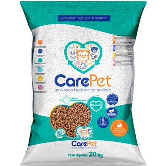 Imagem de Areia Granulada de Madeira Premium CarePet para Gatos