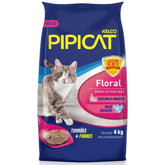 Imagem de Areia Granulada Pipicat Floral Odor Block 4kg - para gato