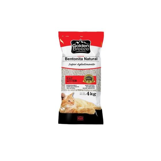 Areia Higiênica Golden Breeze Bentonita Super Aglutinante para Gatos 4kg Imagem de Areia Higiênica Golden Breeze Bentonita Super Aglutinante para Gatos 4kg