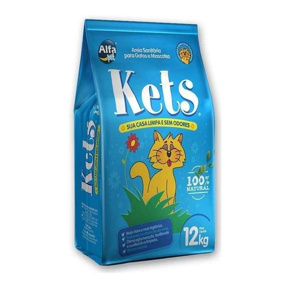 Areia Higiênica Kets para Gatos - 12kg - AlfaPet Menor preço em Areia Higiênica Kets para Gatos - 12kg - AlfaPet