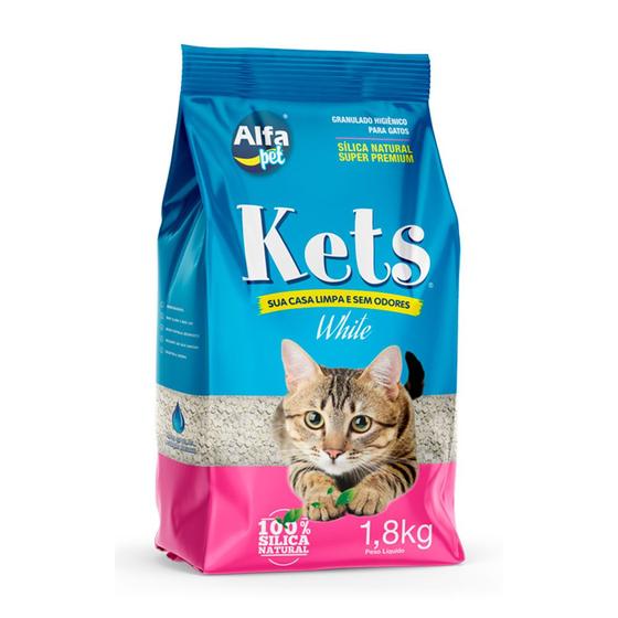 Imagem de Areia Higiênica Kets White Para Gatos 1,8kg