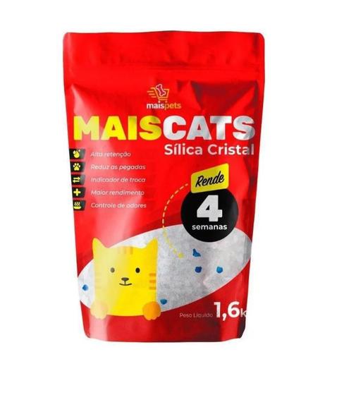 Areia Higiénica Micro Cristais de Sílica 1,6 K MAISCATS Menor preço em Areia Higiénica Micro Cristais de Sílica 1,6 K MAISCATS