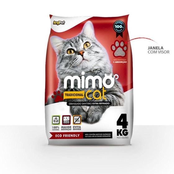 Areia higiênica mimo cat tradicional eco friendly grãos 4kg - ARGI PETI - Purina Imagem de Areia higiênica mimo cat tradicional eco friendly grãos 4kg - ARGI PETI - Purina
