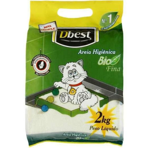 Imagem de Areia Higiênica para Gato Dbest Bio Fina - 2 Kg