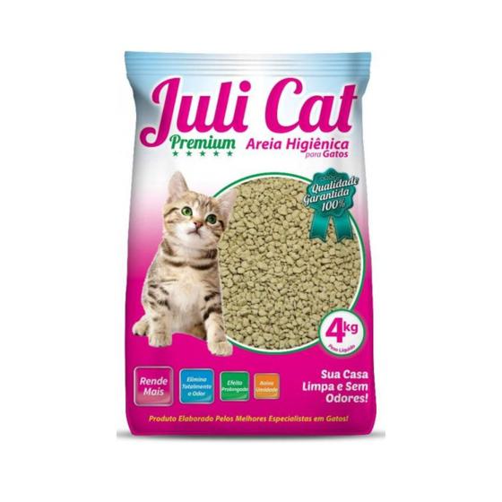 Areia higienica para gato juli cat 4kg Menor preço em Areia higienica para gato juli cat 4kg