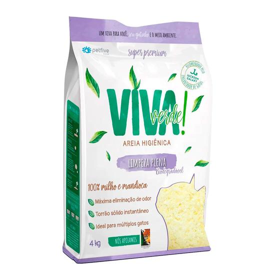 Areia Higiênica Para Gatos Biodegradável Limpeza Plena Viva Verde - 4kg é boa?