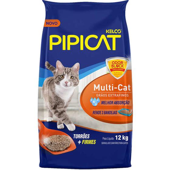 Imagem de Areia Higiênica Pipicat Multicat 12Kg