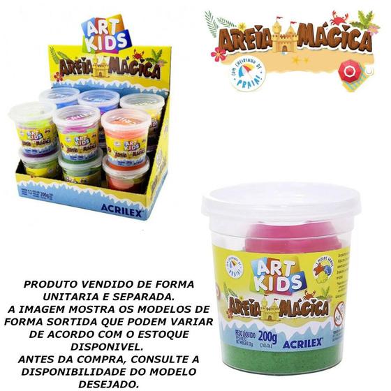 Imagem de Areia magica art kids sortida 200g - acrilex