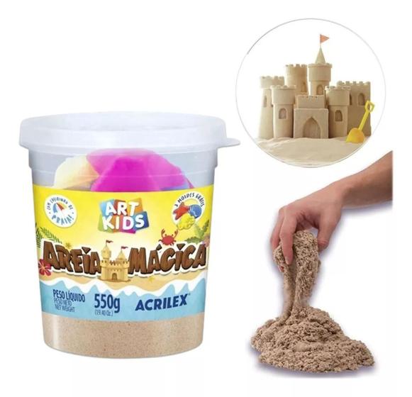 Imagem de Areia Mágica Cinética Areia Praia Natural 550g - Art Kids