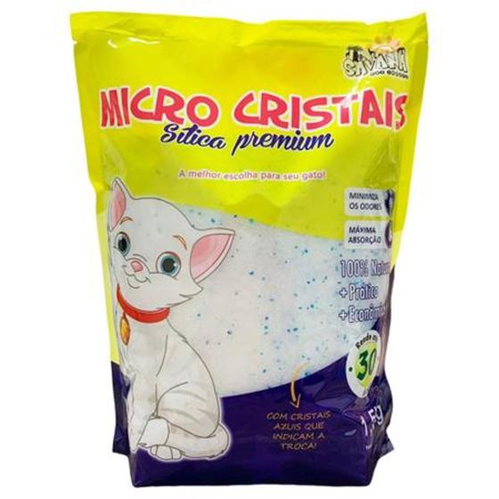 Imagem de Areia P/ Gato Micro Cristais Sílica Premim 1,5kg Savana Pet