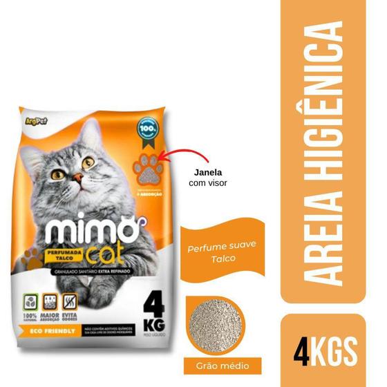 Areia Para Gatos Granulado Sanitario Talco MimoCat 4kg - ArgiPet Menor preço em Areia Para Gatos Granulado Sanitario Talco MimoCat 4kg - ArgiPet