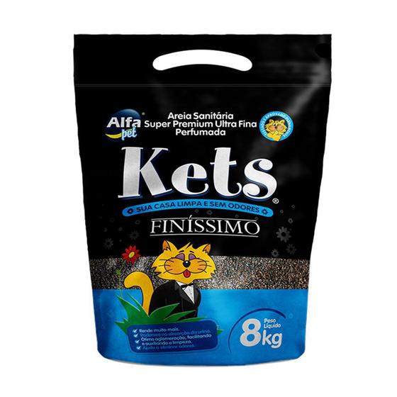 Imagem de Areia para Gatos Kets Super Premium Perfumada Finissimo 8kg