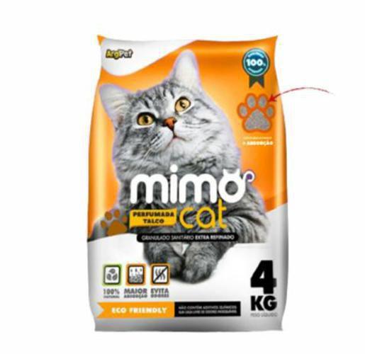 Imagem de Areia Para Gatos Mimo Cat Perfumada Talco 4Kg