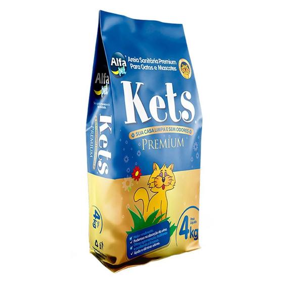 Imagem de Areia Sanitária Alfapet Kets Premium para Gatos - 4 Kg